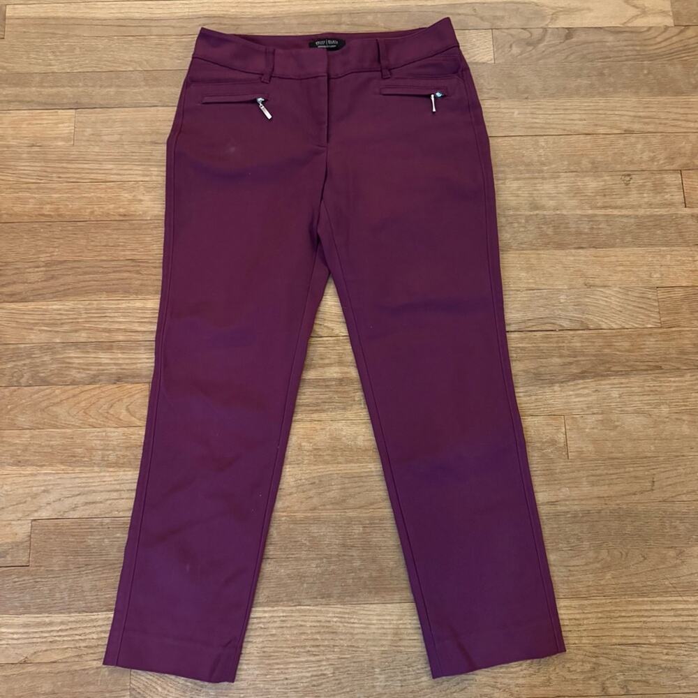 White House Black Market purple mid rise ankle pants size 4 b62